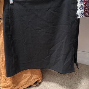 Aritzia Sunday Best Classic Black Mini Skirt with slit